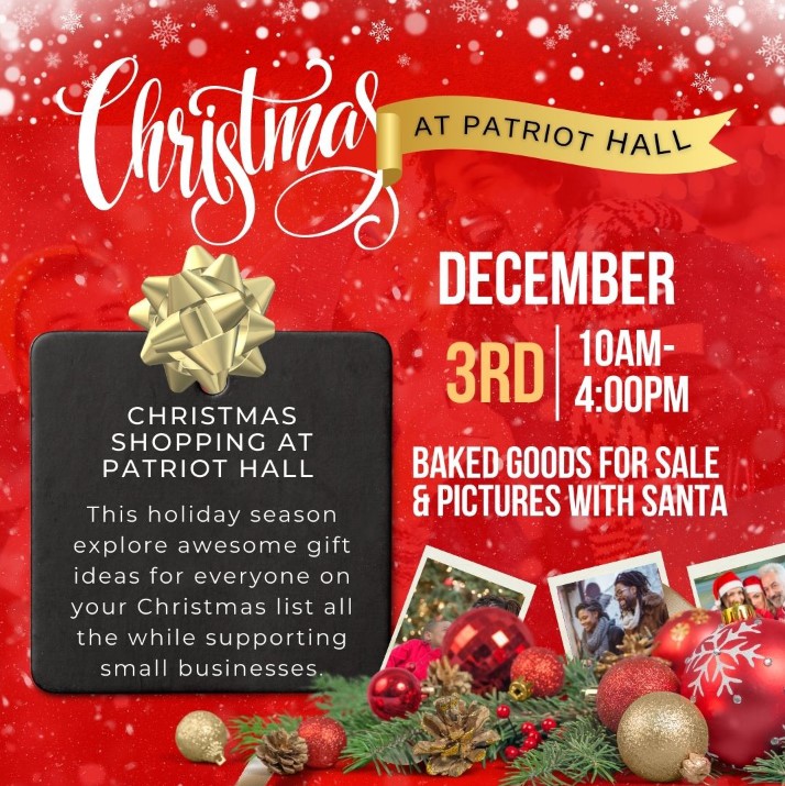 Nov 7 2022 Christmas at Patriot Hall flyer